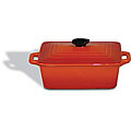 Paderno Orange Rectangular Dutch Oven with Lid