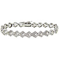 Sterling Silver 1ct TDW Diamond V-link Bracelet (J-K, I3)