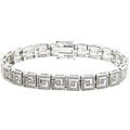 Sterling Silver 1/2ct TDW Diamond Greek Key Bracelet (J-K, I3)