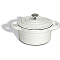 White 4x2-inch Round Dutch Oven with Lid