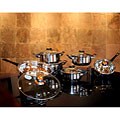 Stainless Steel 12-piece Capsule Sandwich Bottom Cookware Set
