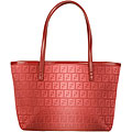 Fendi Zucchino Roll B Red Ombre Mini Tote