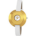 Activa Women's White Dial White Leatherette Watch