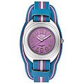 Activa Women's Pink and White Stripe Watch