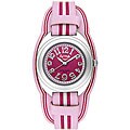 Activa Women's Raspberry and White Stripe Watch