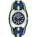 Activa Women's Green and White Stripe Watch
