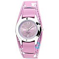 Activa Women's Flower Design Pink Fabric Watch