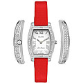 Elini Women's La Petite Full Diamond Red Strap Watch