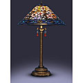Tiffany-style Pedal River Table Lamp