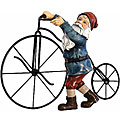 Santa With Bike Statue