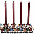 Candleholder with 10 Santas