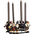 Round Santas Candleholders