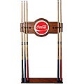 Cola-Cola Wood and Mirror Billiard Cue Wall Rack
