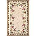 Hand-hooked Carnation Wool Rug (3'6 x 5'6)