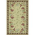 Hand-hooked Carnation Wool Rug (3'6 x 5'6)