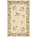 Hand-hooked Carnation Wool Rug (4' Round)