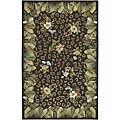 Hand-hooked Carnation Wool Rug (4' Round)