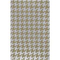 Hand-woven Houndstooth Wool Rug (2'6 x 8')