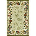 Hand-hooked Carnation Wool Rug (2'3 x 8')