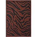 Fall Burgundy Polypropylene Rug (2'2 x 7'7)