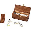 Double Six Dominoes with Walnut Box