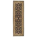 Hand-knotted Black Wool Radiance Runner (4' x 12') 