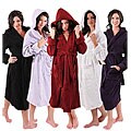 Alexander Del Rossa Women's 18-ounce Terry Cotton Hooded Bathrobe