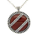 Meredith Leigh Sterling Silver Carnelian Vintage-style Necklace