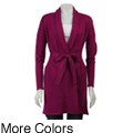 Red Women's Wing Collar Long Sweater