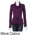 Red Women's Cowl Neck Shirt