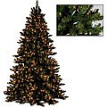 Deluxe Layered Faux Spruce Clear Bulb 9-foot Pre-lit Christmas Tree