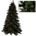 Layered Faux Spruce 9-foot Pre-lit Multi-color Bulb Christmas Tree