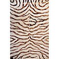 Highlights Wool with Art Silk Zebra Print Rug (7'6 x 9'6)