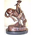Outlaw Bronze Remington Statue