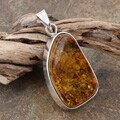 Sterling Silver Honey Amber Renaissance Pendant (Poland)