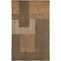 Hand-tufted Brown Collage Wool Rug (8' x 11')