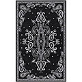 Hand-tufted Paisley New Zealand Wool Rug (2'6 x 8')
