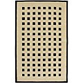 Hand-tufted Natural Squares Wool Rug (8' Square)