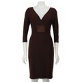 David Meister Women's 3/4-sleeve Stretch Jersey Dress