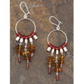 Sterling Silver Honey Amber Chandelier Earrings (Poland)