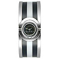 Gucci 112 Twirl Women's Small Stainless Steel Black Watch