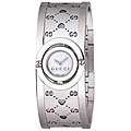 Gucci 112 Women's Twirl Steel GG Heart Watch