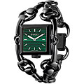 Gucci 'Signoria' Women's Black PVD Green Face Watch