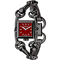 Gucci 'Signoria' Women's Stainless Steel Black PVD Red Face Watch