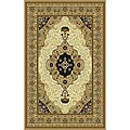 Ivory Center Medallion Rug (5'3 x 7'9)