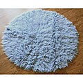 Hand-woven Wool Flokati Rug (5' Round)
