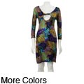 My Tribe Women's 'Carmel' Keyhole Printed Dress