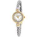 AK Anne Klein Women's Round Two-tone Rope Bangle Watch