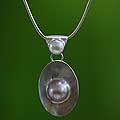 Sterling Silver 'Exotic Harmony' Pearl Necklace (Indonesia)