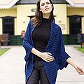 Alpaca Wool 'Bluebells' Wrap (Peru)